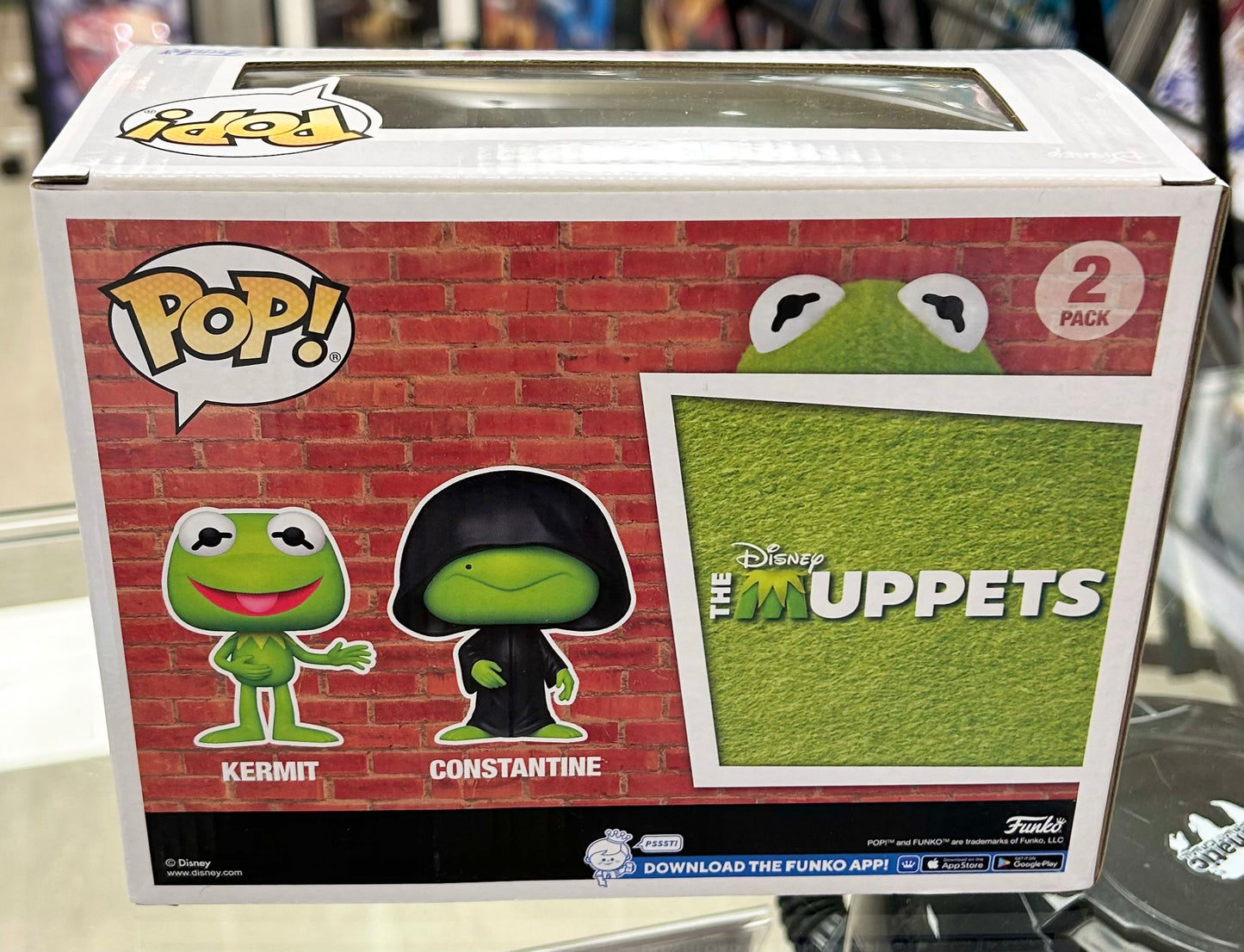 Disney The Muppets Kermit & Constantine Mike Quinn Hand Signed Funko POP! 2 Pack