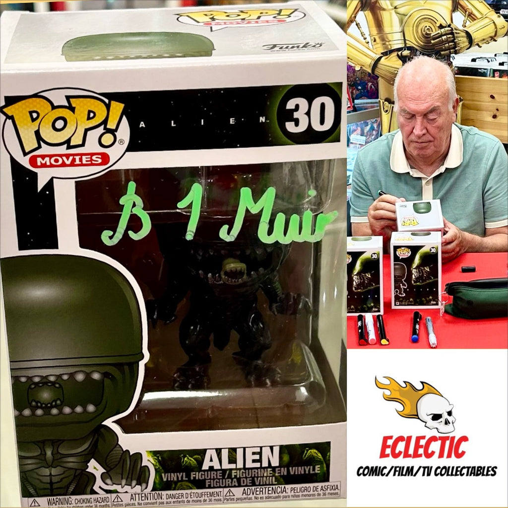 Alien Brian Muir Hand Signed 30 Funko POP! with Eclectic Authenticity