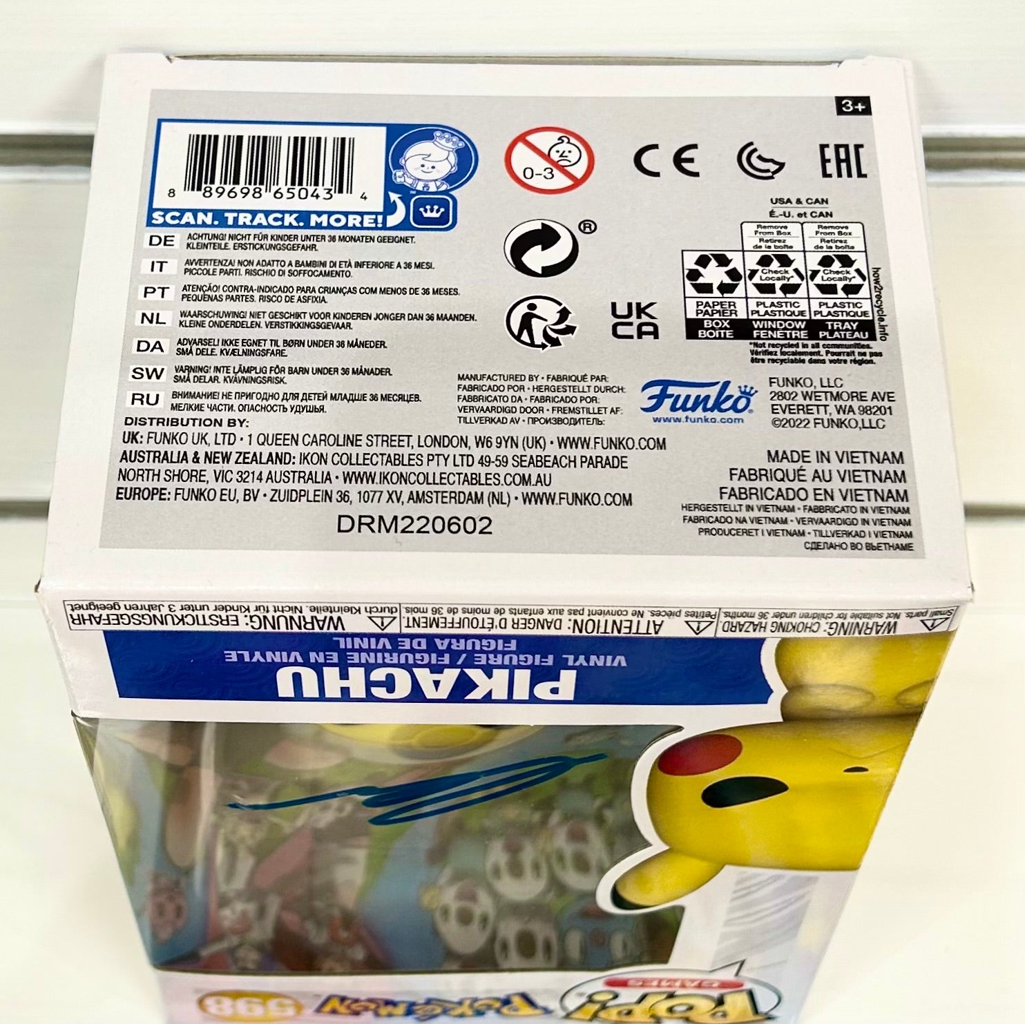 Pokemon Pikachu (Angry) Clem So Autographed Special Edition 598 Funko POP! with Triple Layer Authenticity