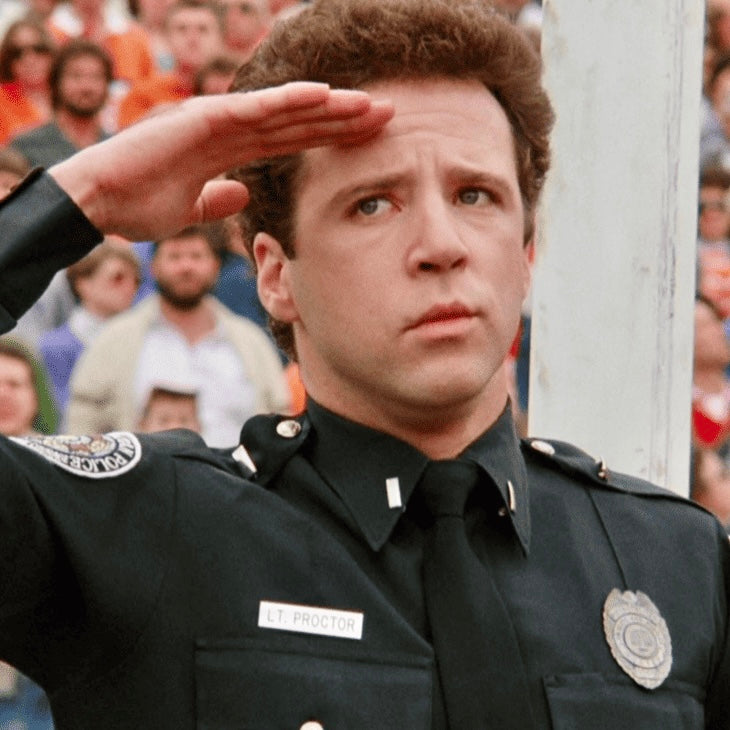 Police Academy 4: Citizens on Patrol Lance Kinsey Hand Signed Press Pack Photo