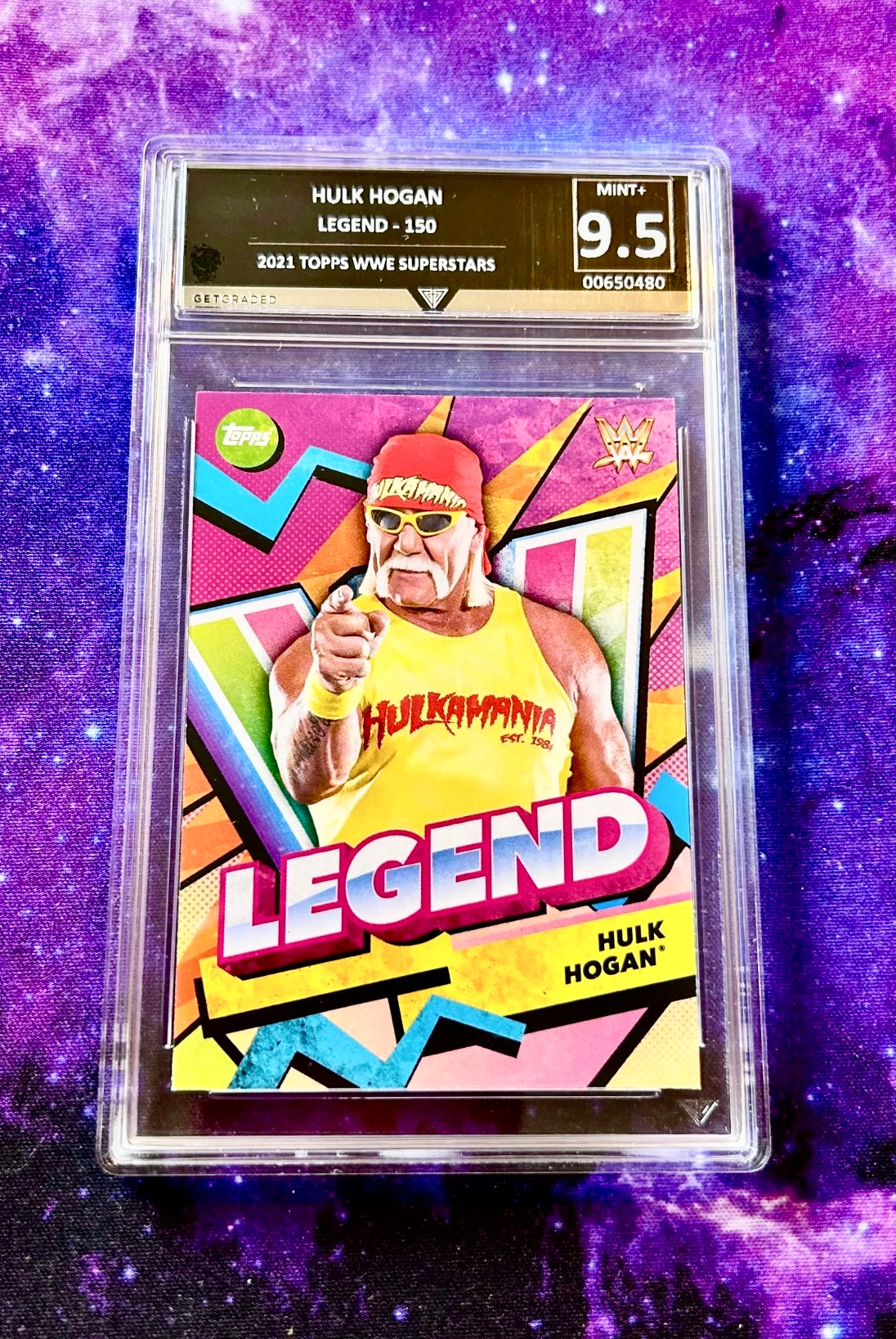 Hulk Hogan Hulkamania Legend WWE Superstars 2021 Graded 9.5 Trading Card