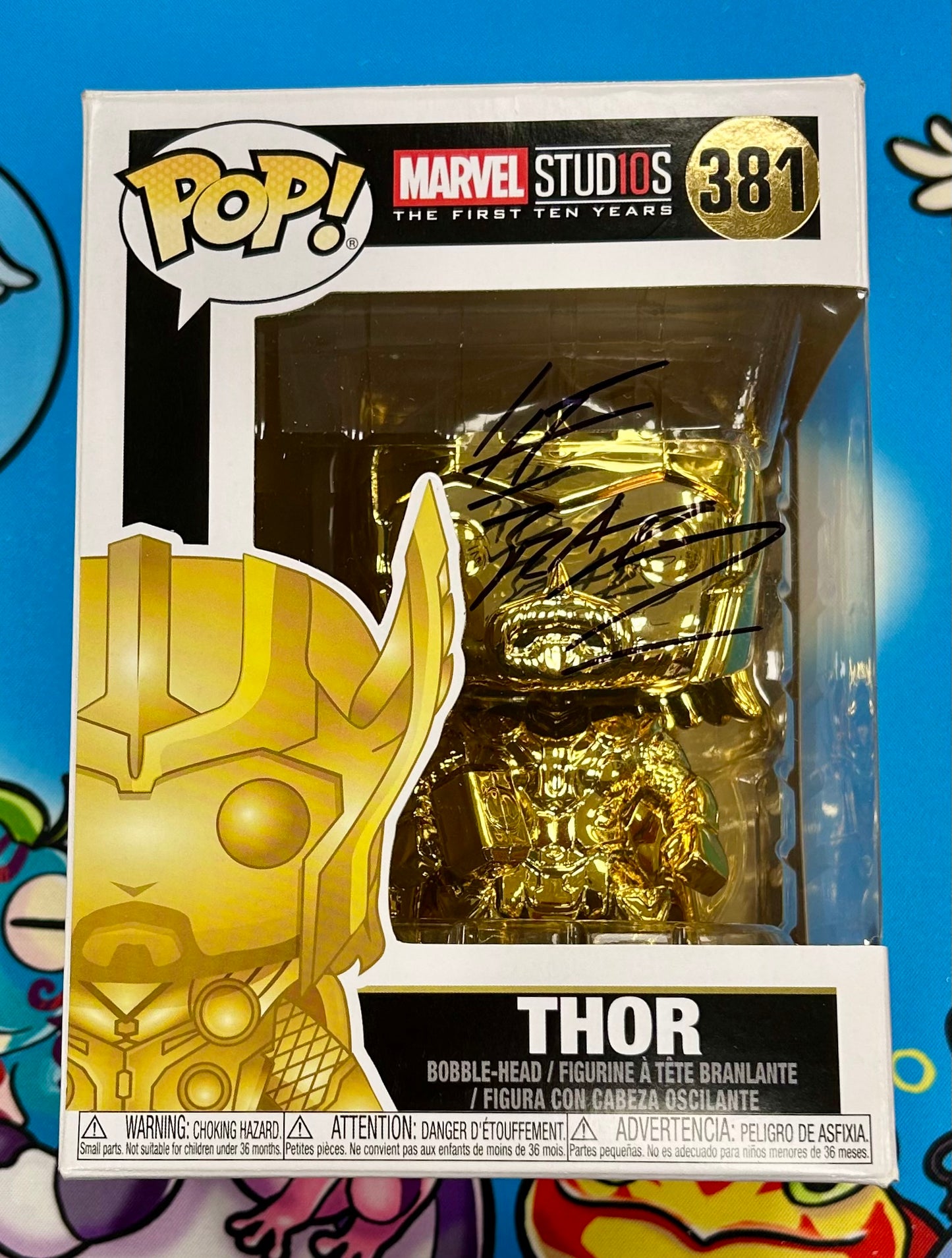 Thor Marvel Studios The First Ten Years 381 Lee Bradley Hand Signed Golden Funko POP!