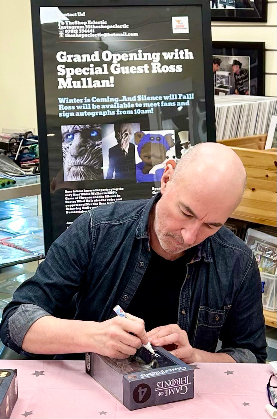 Game of Thrones Legacy Collection White Walker Ross Mullan Hand Signed Funko Figure