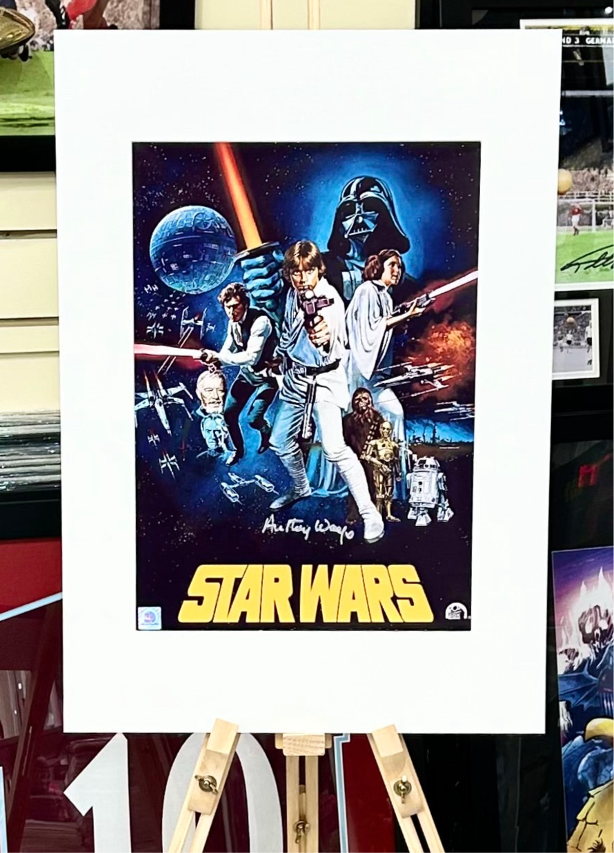Star Wars: A New Hope Anthony Waye Hand Signed Mounted Film Poster