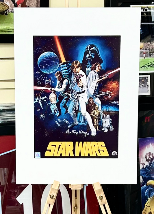 Star Wars: A New Hope Anthony Waye Hand Signed Mounted Film Poster
