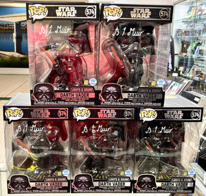 Star Wars Brian Muir Hand Signed Darth Vader Jumbo 574 Funko POP! with Triple Layer Authenticity