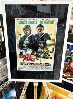 The Delta Force Chuck Norris Autographed Film Poster with Triple Layer Authenticity
