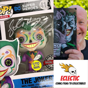 DC Super Heroes The Joker GITD Special Edition John Higgins Hand Signed 414 Funko POP! with Eclectic Authenticity