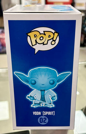 Star Wars Spirit Yoda Mike Quinn Hand Signed GITD Exclusive 02 Funko POP! with Triple Layer Authenticity