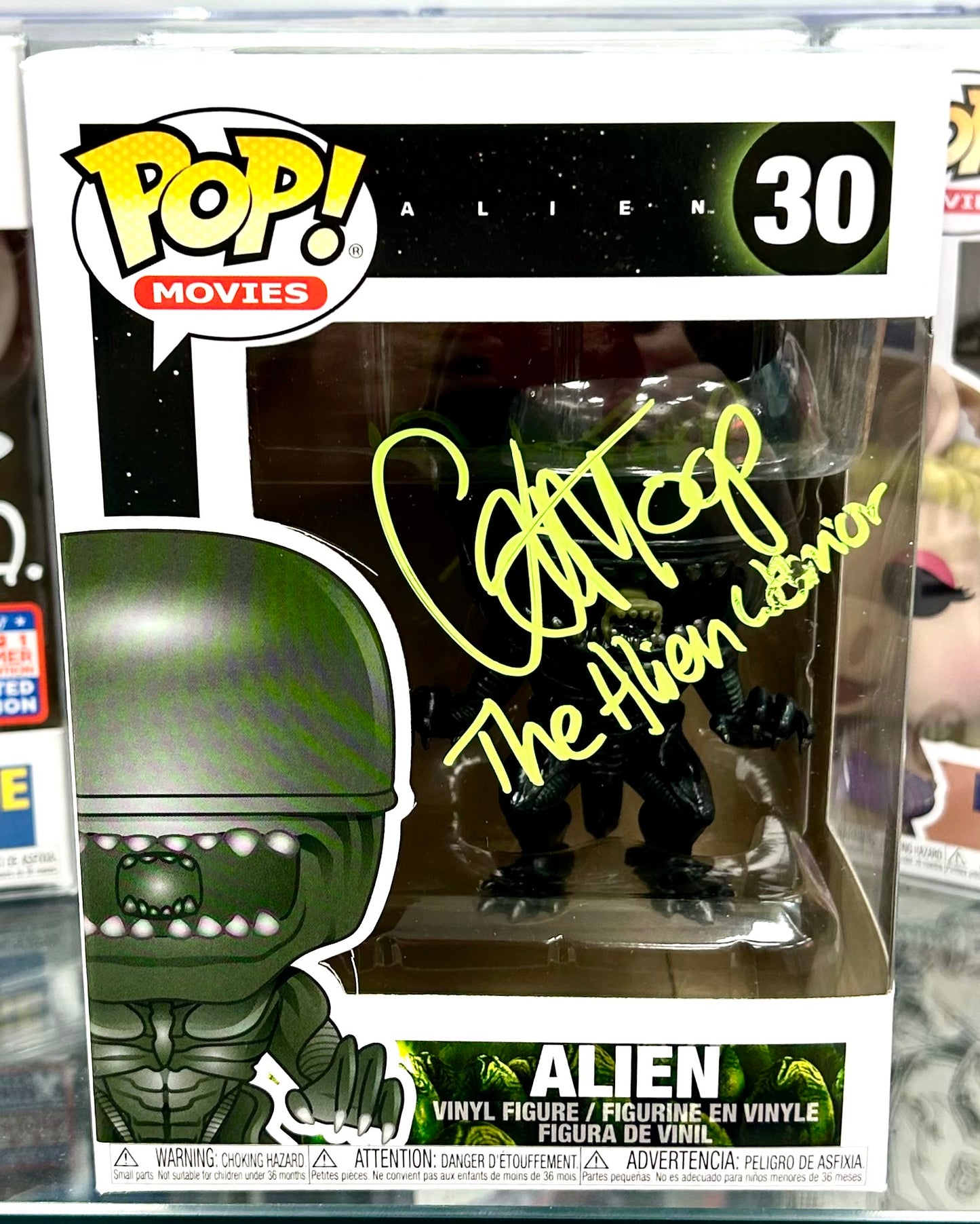 Alien Carl Toop Aliens Hand Signed 30 Funko POP!