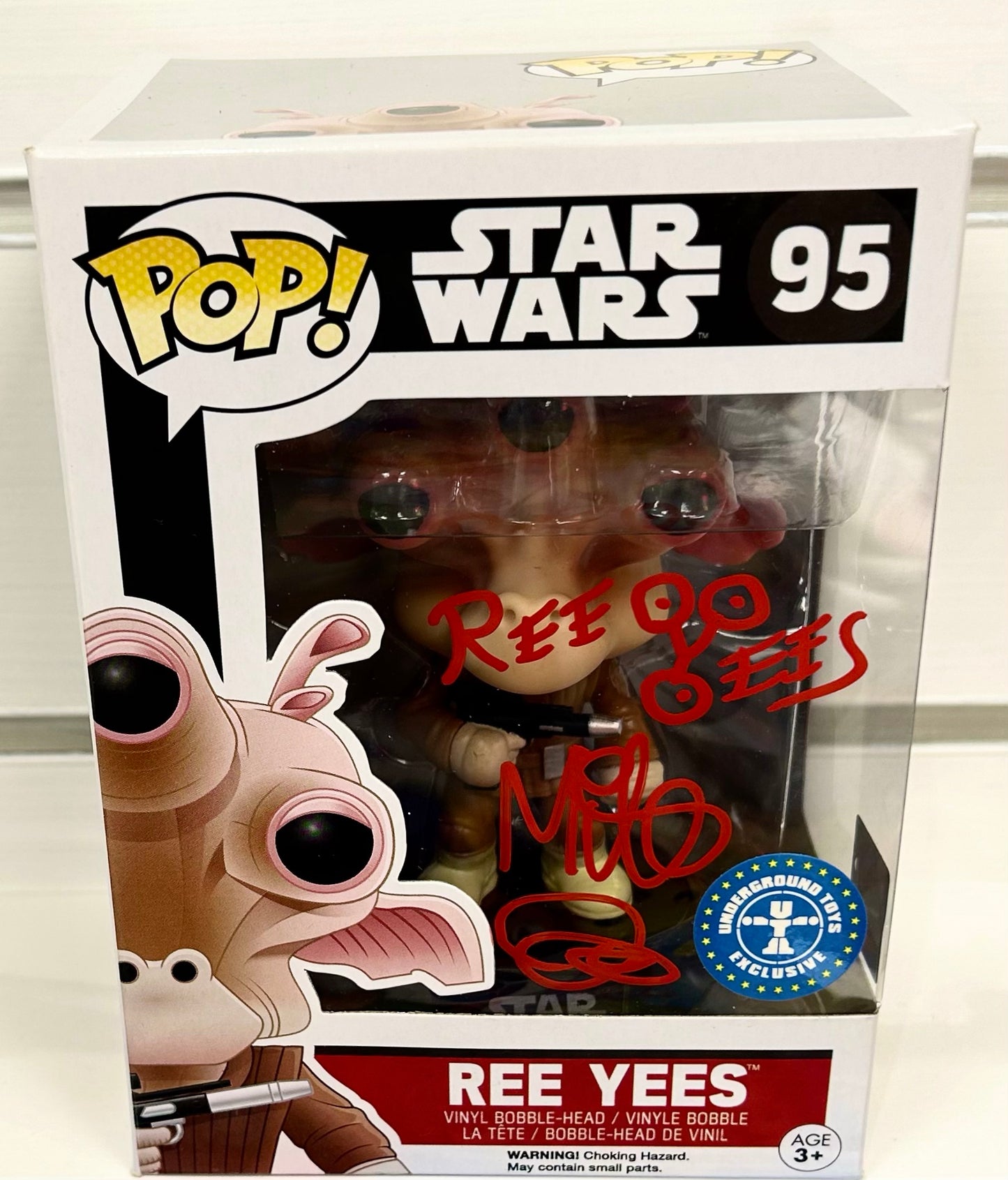 Star Wars Ree Yees Mike Quinn Hand Signed Exclusive 95 Funko POP!