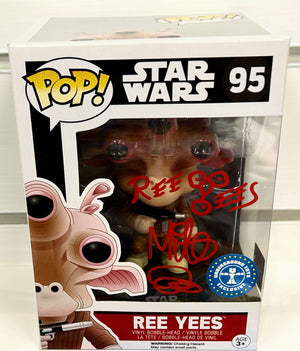Star Wars Ree Yees Mike Quinn Autographed Exclusive 95 Funko POP! with Triple Layer Authenticity