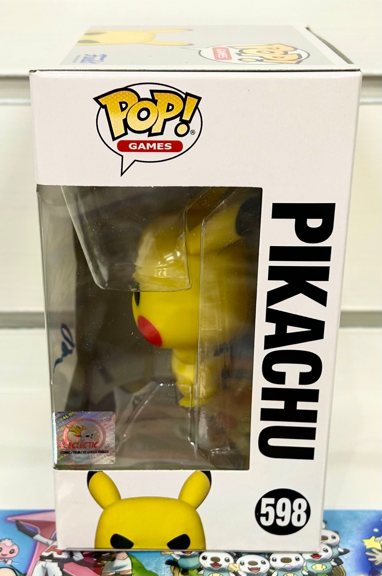 Pokemon Pikachu (Angry) Clem So Autographed Special Edition 598 Funko POP! with Triple Layer Authenticity