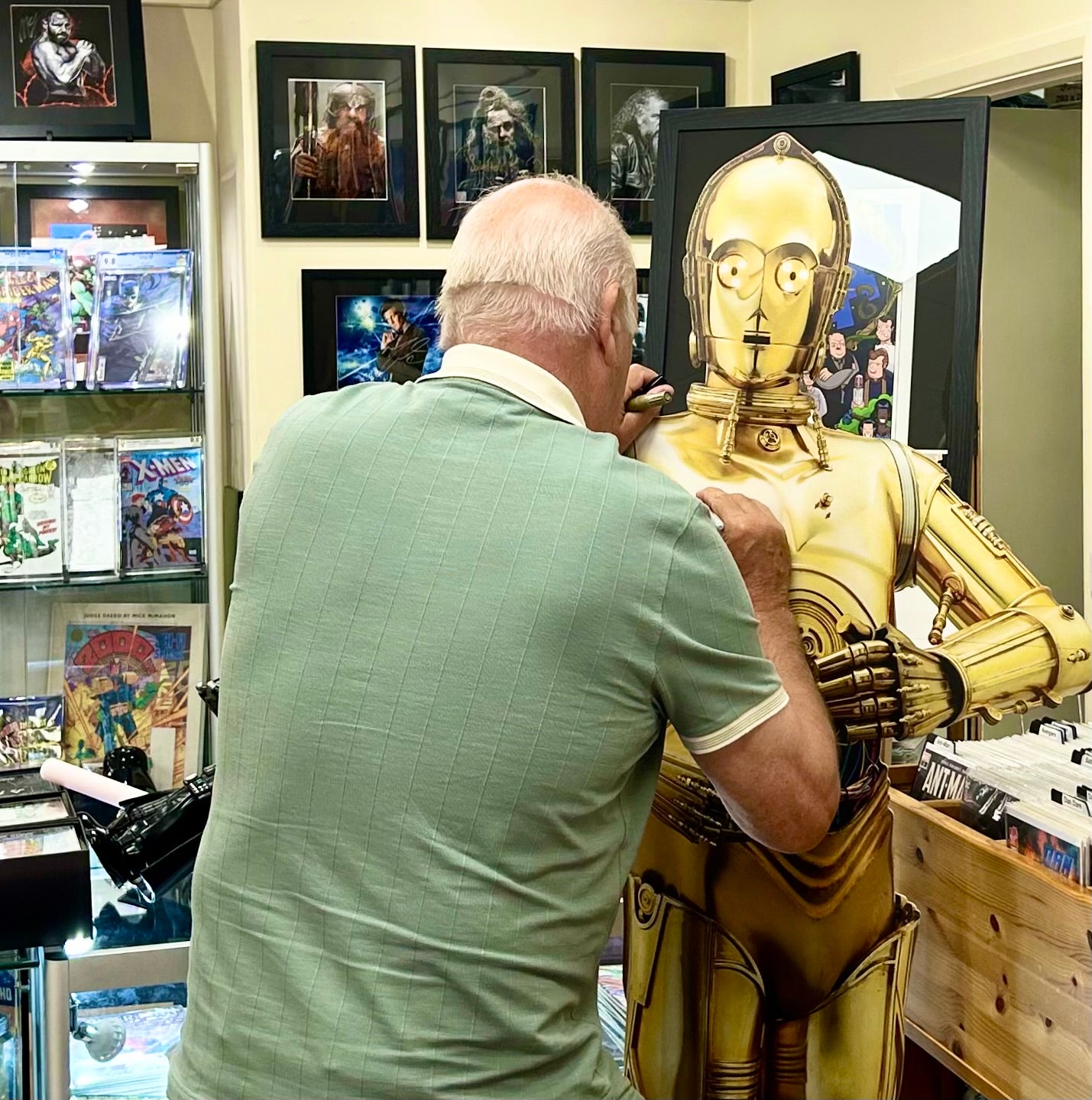 Star Wars Darth Vader, Stormtrooper & C-3PO Brian Muir Autographed Lifesize Cut Outs with Triple Layer Authenticity