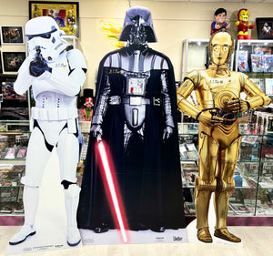 Star Wars Darth Vader, Stormtrooper & C-3PO Brian Muir Autographed Lifesize Cut Outs with Triple Layer Authenticity