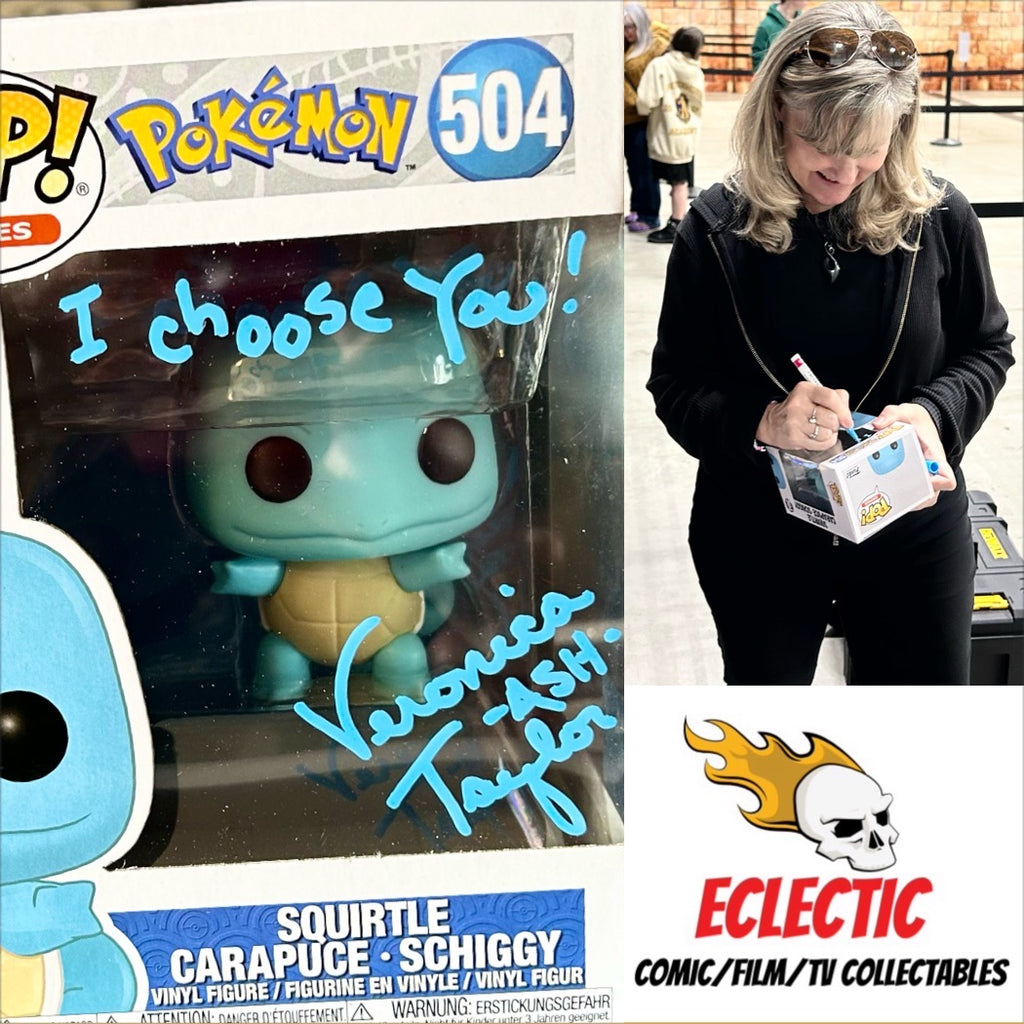 Pokemon Squirtle Veronica Taylor Hand Signed 504 Funko POP! with Eclectic Authenticity