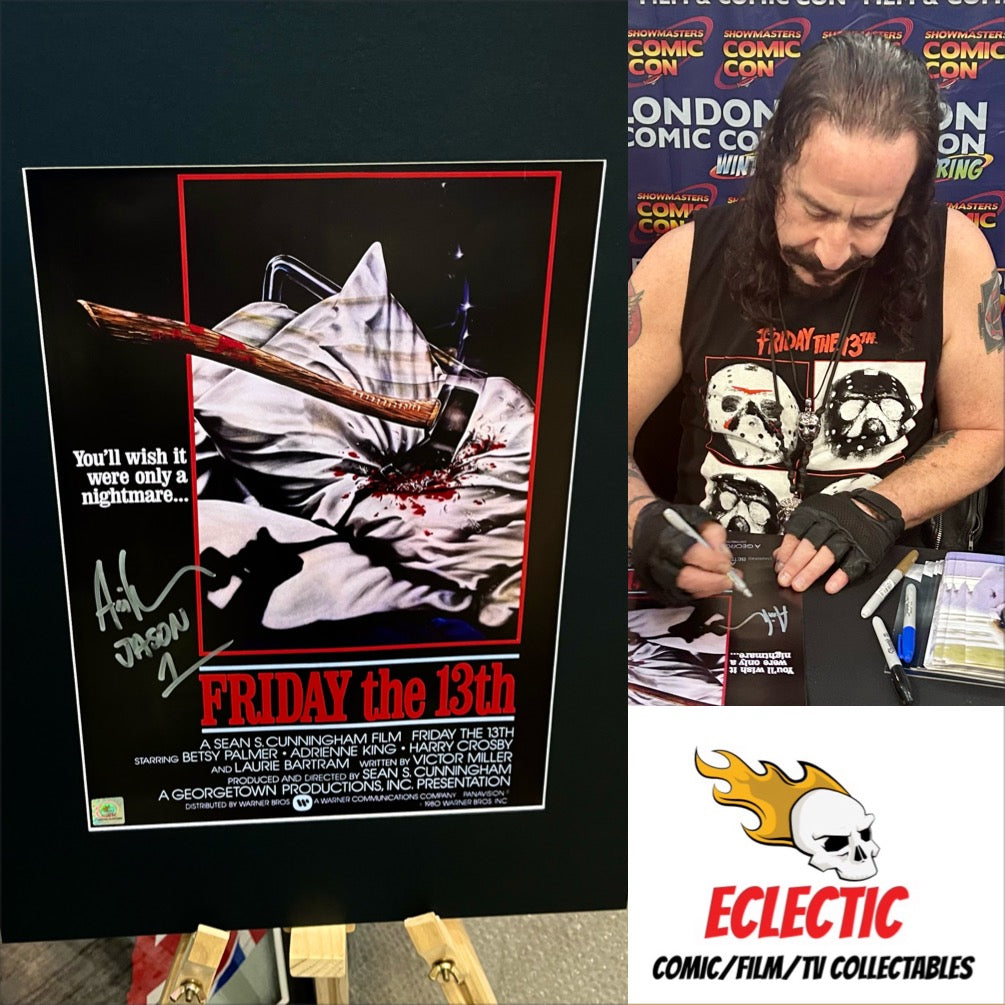 Friday The 13th Ari Lehman Hand Signed Autographed Poster with Triple Layer Authenticity