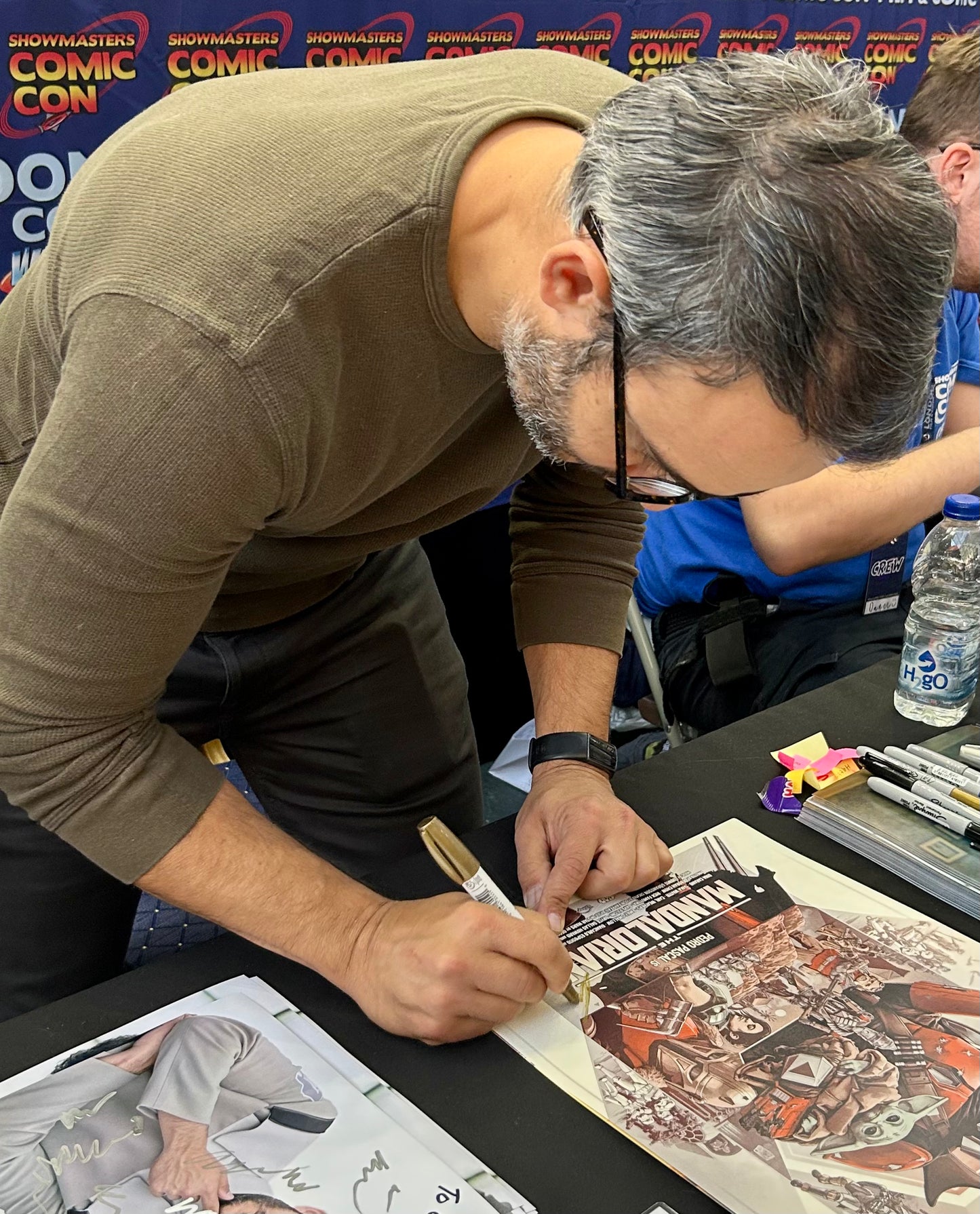 Star Wars The Mandalorian Omid Abtahi Hand Signed Poster