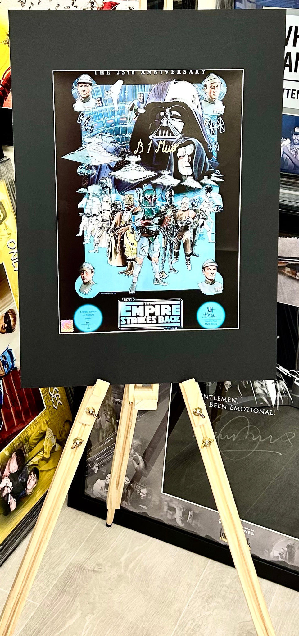 Star Wars: The Empire Strikes Back Brian Muir Autographed 25th Anniversary Film Poster with Triple Layer Authenticity