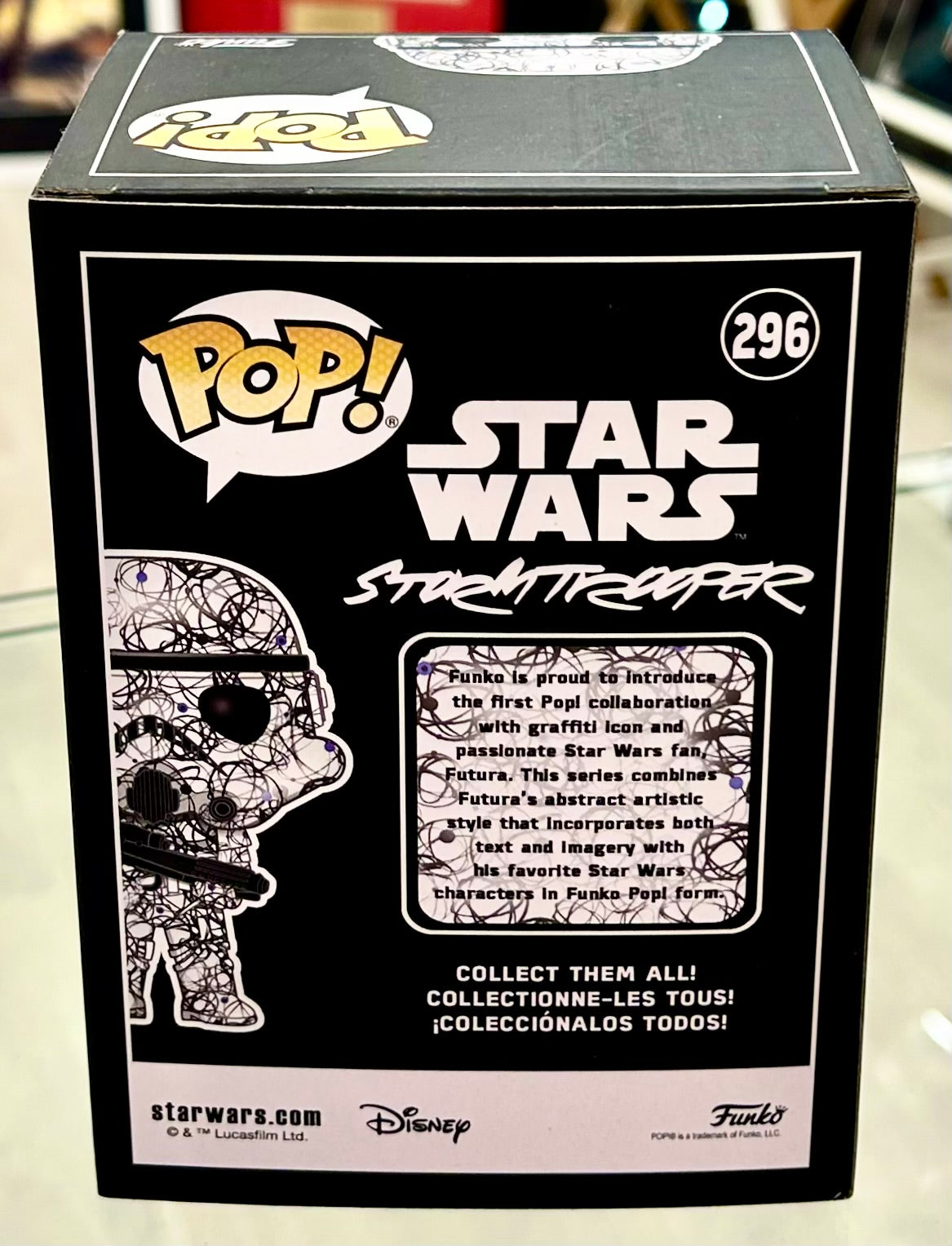 Star Wars Brian Muir Hand Signed Futura Stormtrooper Special Edition 296 Funko POP! with Triple Layer Authenticity