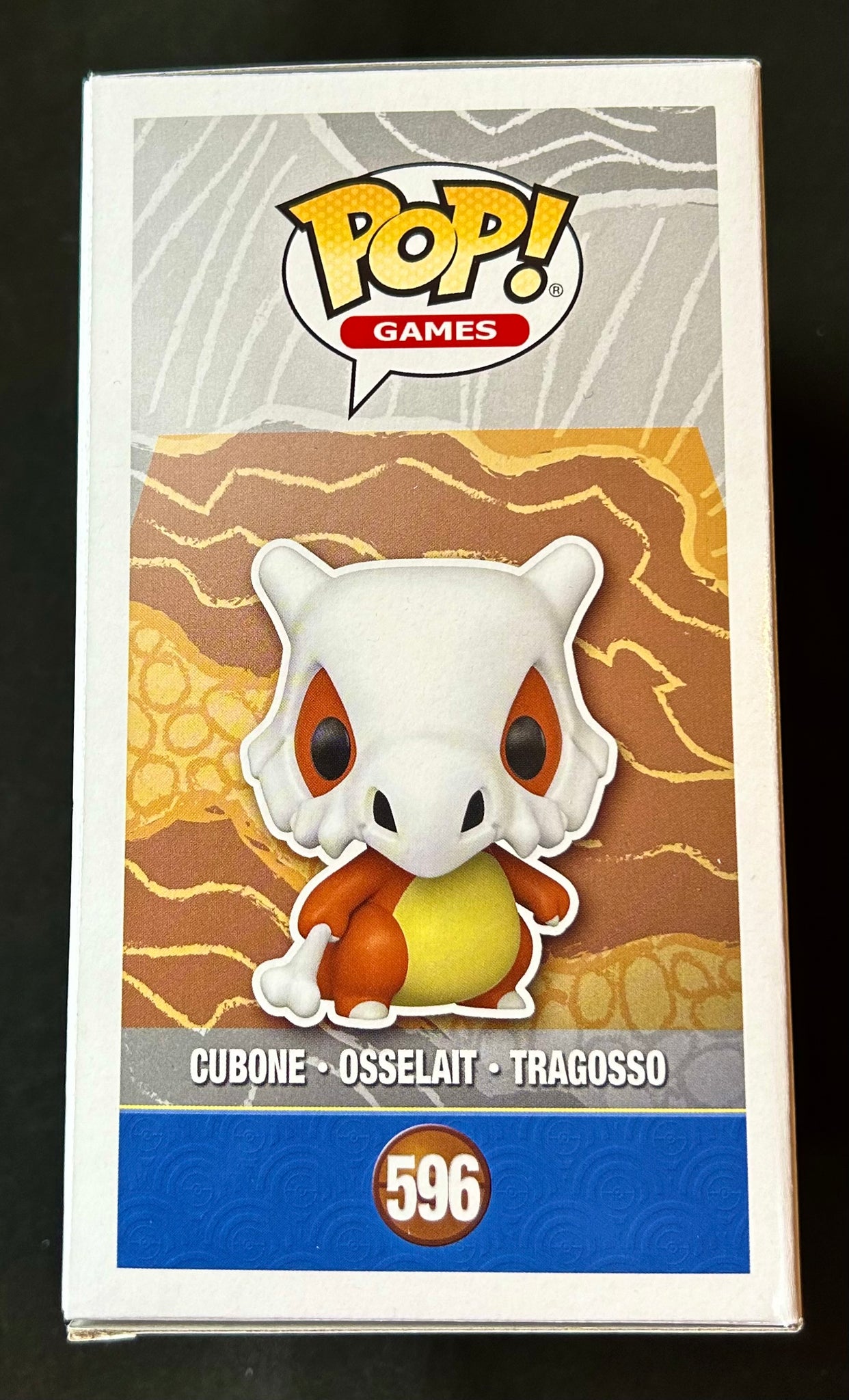 Pokemon Cubone 596 Funko POP! with Hand Painted Sketch and Eclectic Double Layer Authenticity