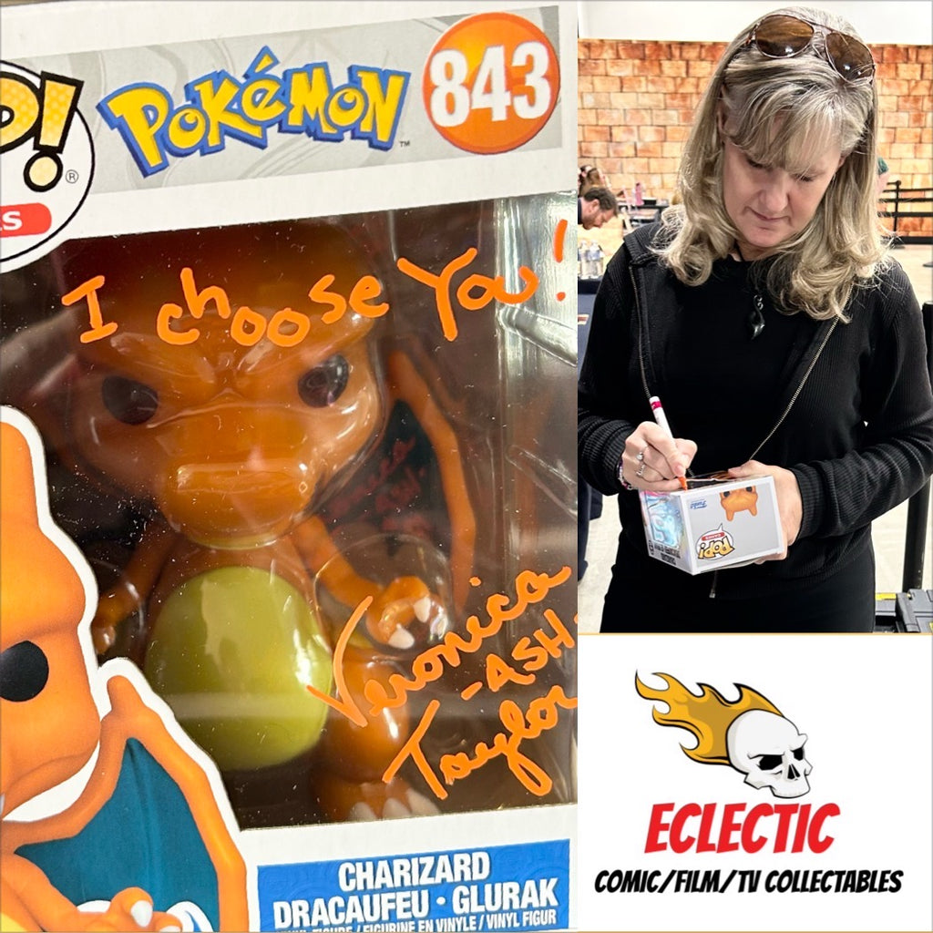 Pokemon Charizard Veronica Taylor Hand Signed 843 Funko POP! with Eclectic Authenticity