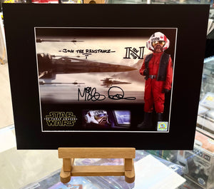 Star Wars: The Force Awakens Nien Nunb Mike Quinn Hand Signed Photograph with Eclectic Triple Layer Authenticity