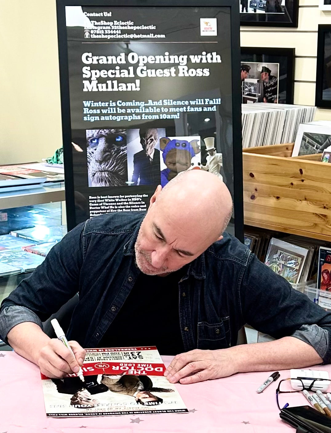 Doctor Who Fight Night The Doctor vs The Silence Ross Mullan Hand Signed Framed Poster