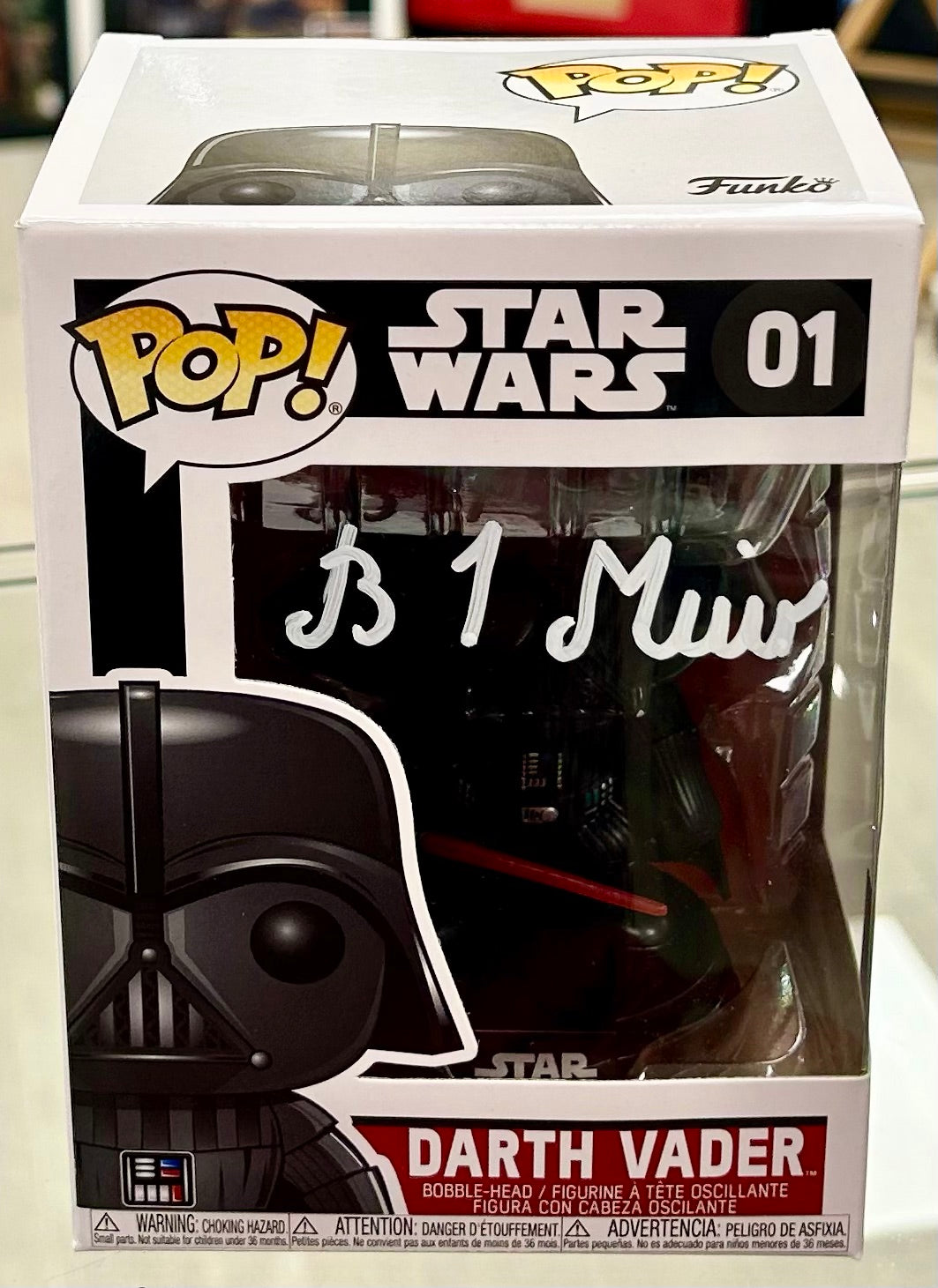 Star Wars Brian Muir Hand Signed Darth Vader 01 Funko POP! with Triple Layer Authenticity