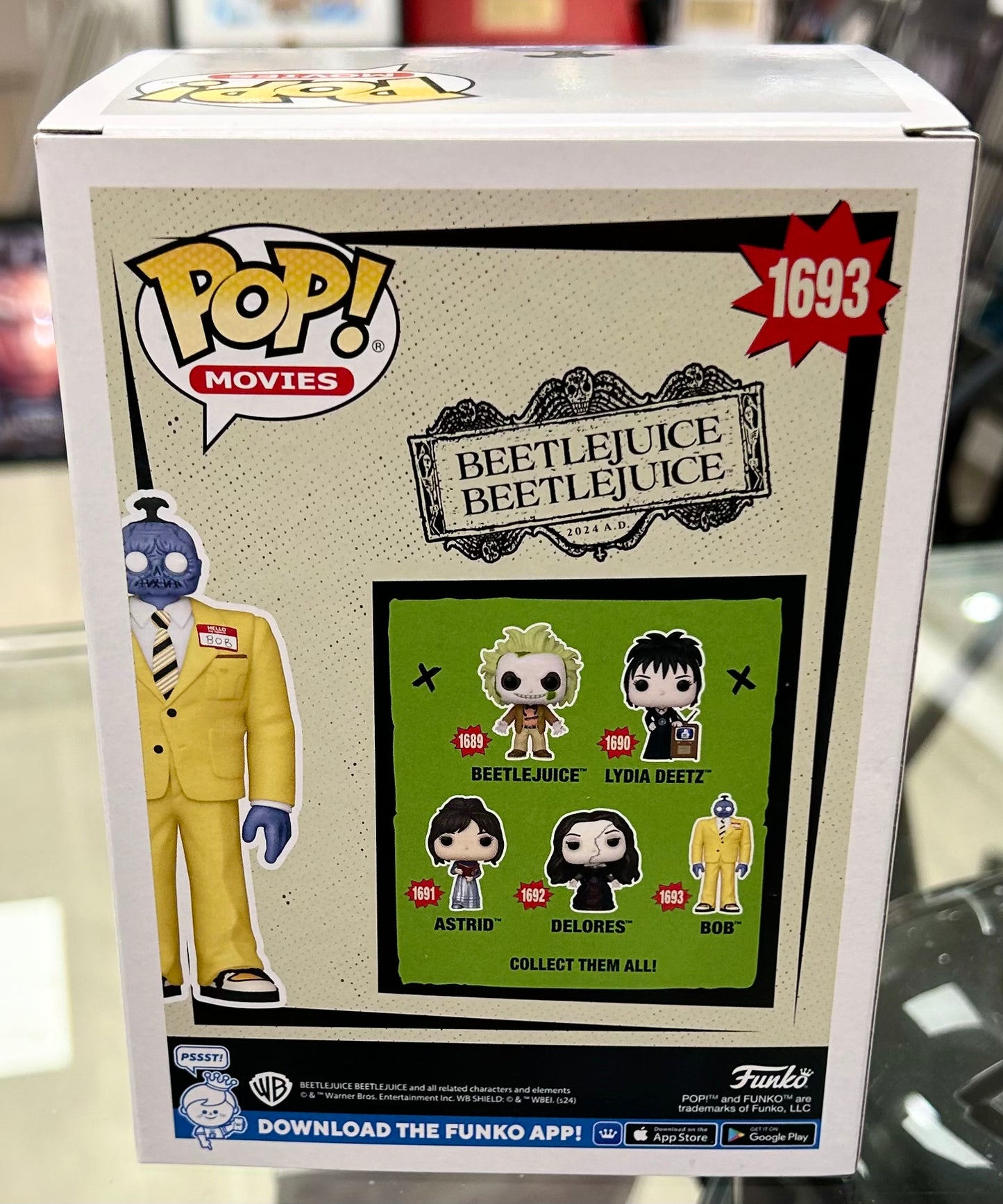 Beetlejuice Beetlejuice Bob Nick Kellington & Mike Quinn Hand Signed 1693 Funko POP!
