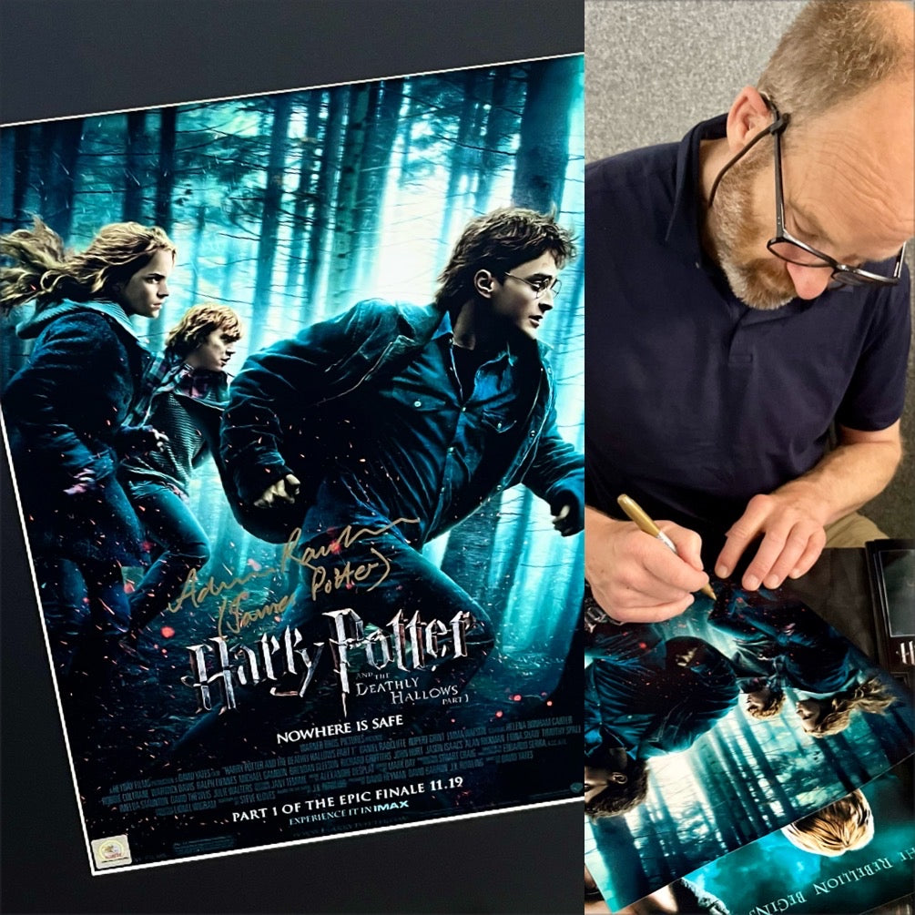 Harry Potter and The Deathly Hallows: Part 1 Adrian Rawlins Autographed Film Poster with Triple Layer Authenticity