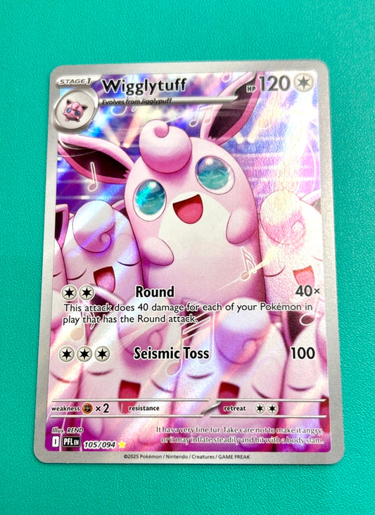 Wigglytuff 105/094 Phantasmal Flames Rare Full Art Illustration Holo Pokemon Card