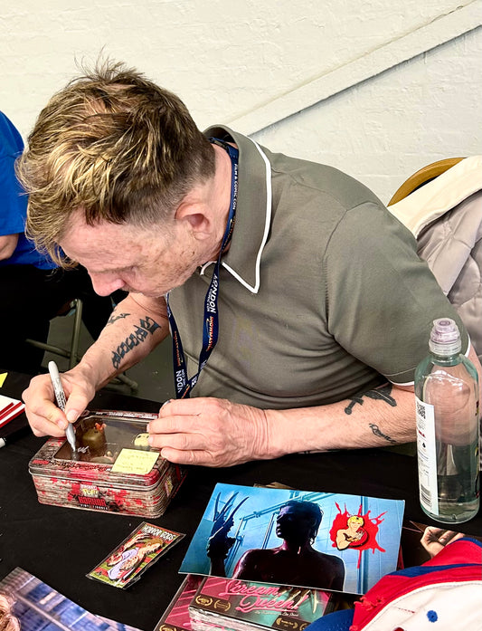 A Nightmare on Elm Street/Friday the 13th/Trick ‘r Treat Mark Patton & Kim Myers Hand Signed Funko Pocket POP! Horror Tin