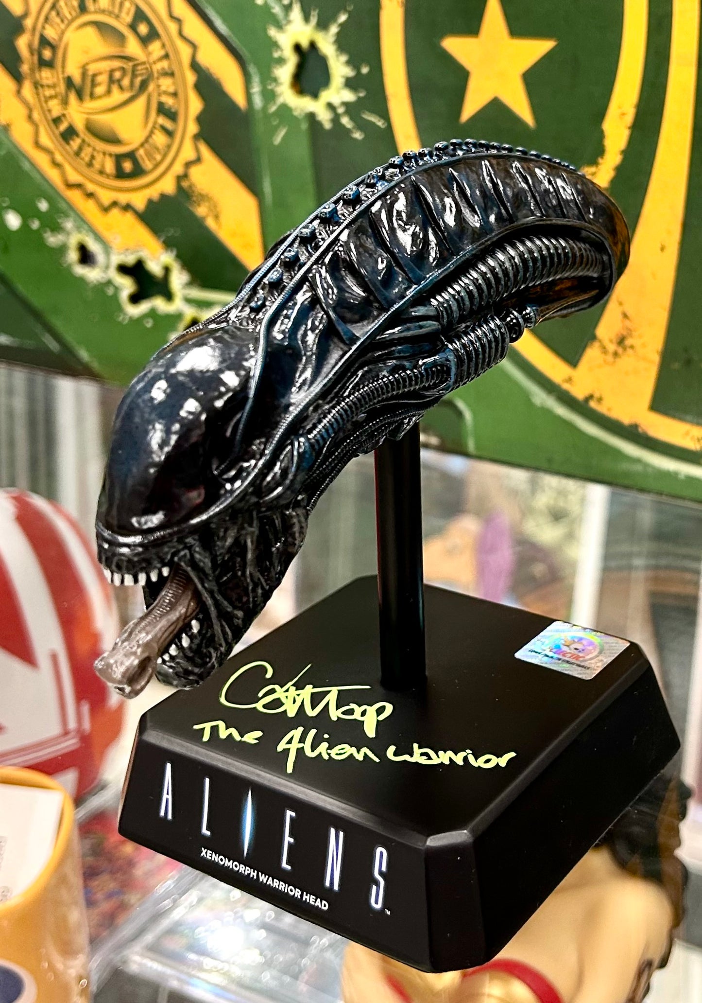 Alien Xenomorph Head Carl Toop Aliens Hand Signed Eaglemoss Collections Figure