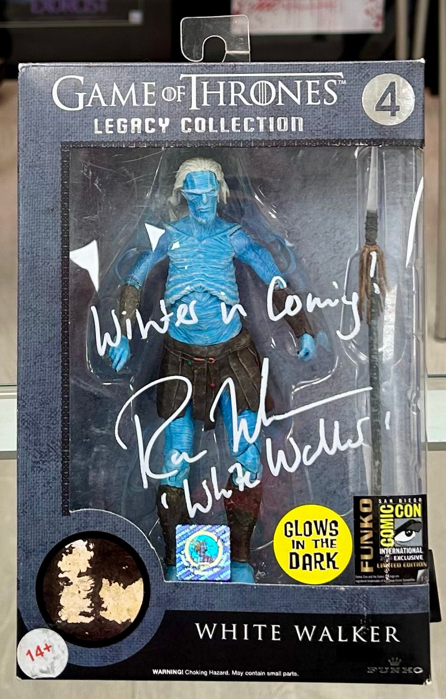 Game of Thrones Legacy Collection White Walker Ross Mullan Autographed SDCC Exclusive Funko Figure with Triple Layer Authenticity