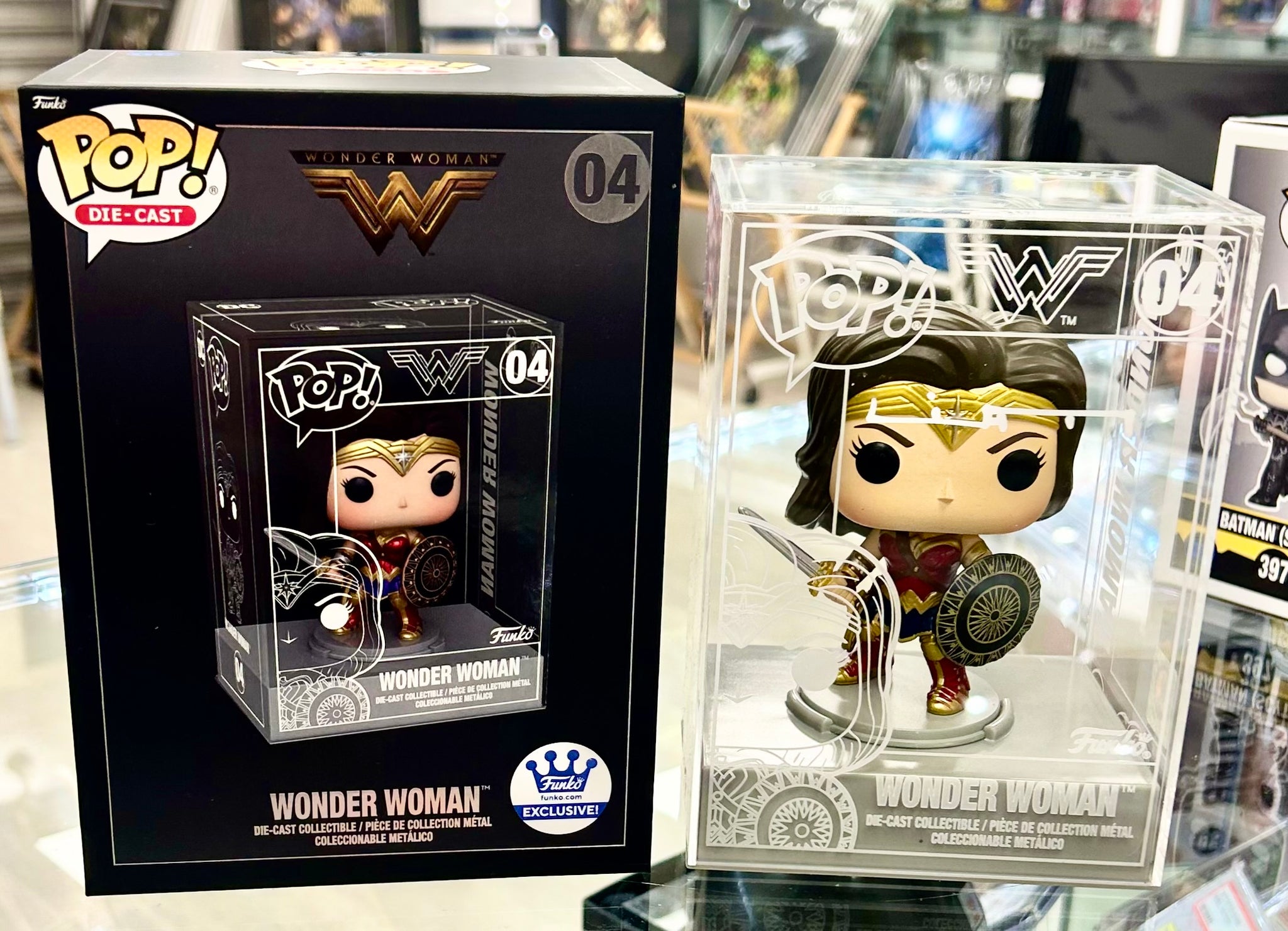 Wonder Woman DC Liam Sharp Autographed 04 Die-Cast Funko POP! with Double Layer Authenticity