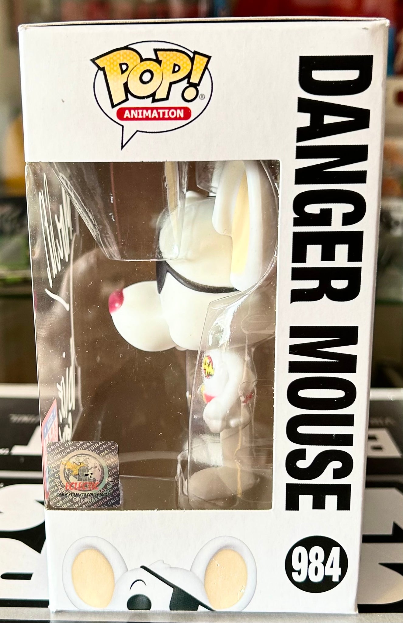 Danger Mouse 40th Anniversary Marc Silk Hand Signed 984 Exclusive Funko POP! with Eclectic Authenticity