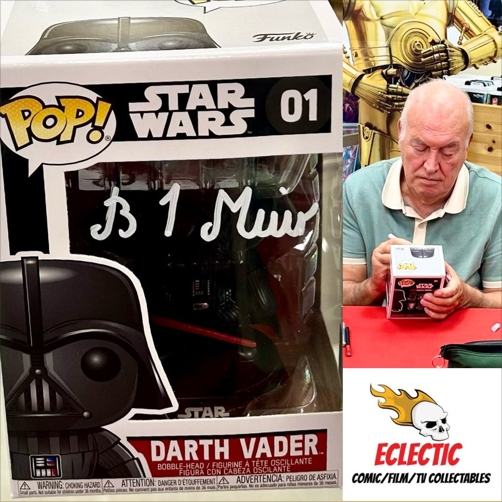 Star Wars Brian Muir Hand Signed Darth Vader 01 Funko POP! with Triple Layer Authenticity