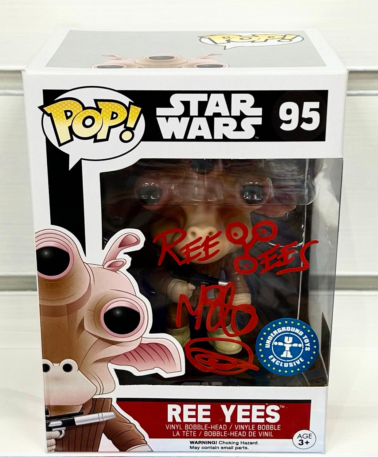 Star Wars Ree Yees Mike Quinn Hand Signed Exclusive 95 Funko POP!