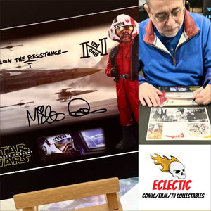 Star Wars: The Force Awakens Nien Nunb Mike Quinn Hand Signed Photograph with Eclectic Triple Layer Authenticity