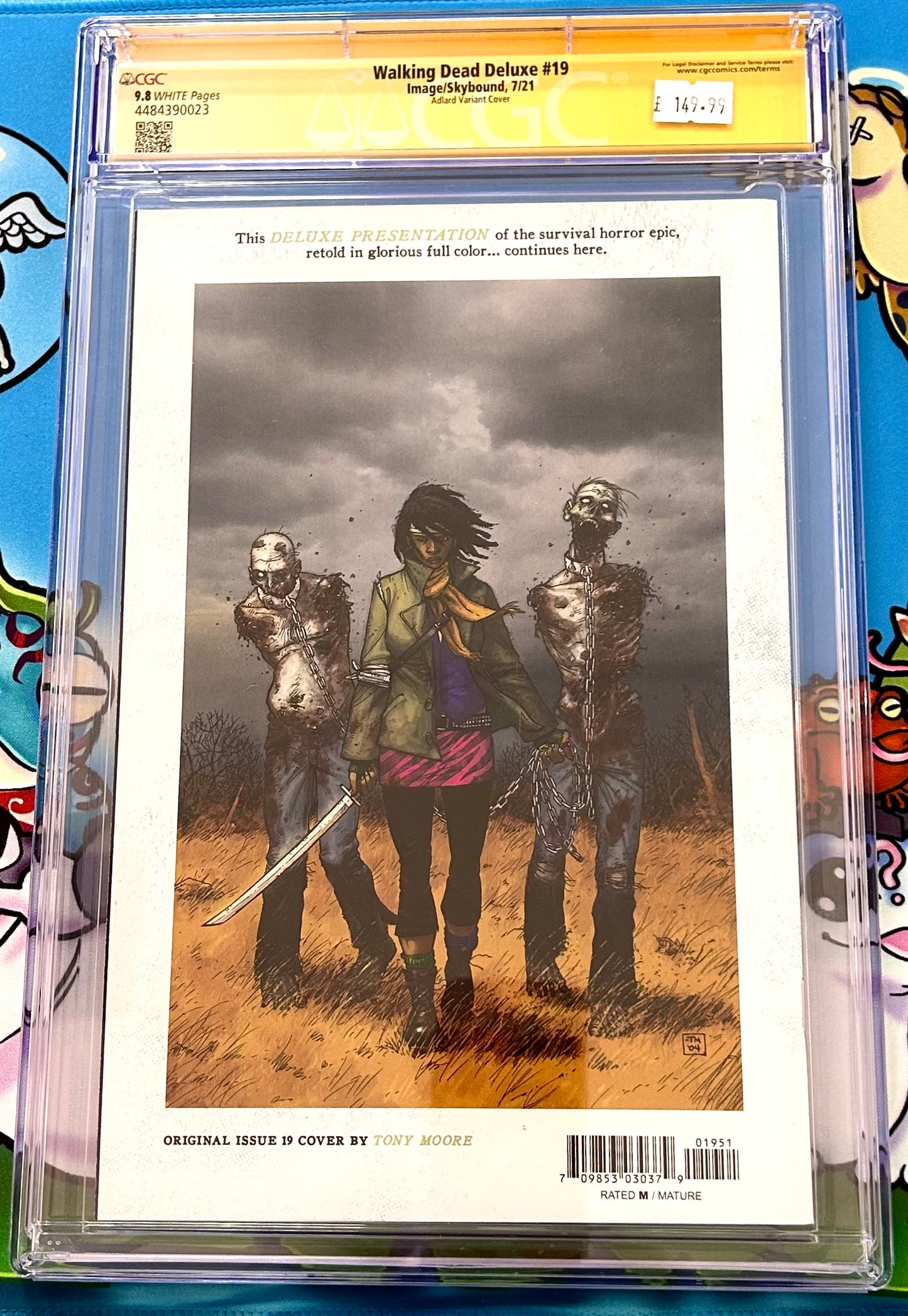 The Walking Dead Deluxe #19 Charlie Adlard Hand Signed Variant Cover CGC Signature Series Grade 9.8 Graded Comic