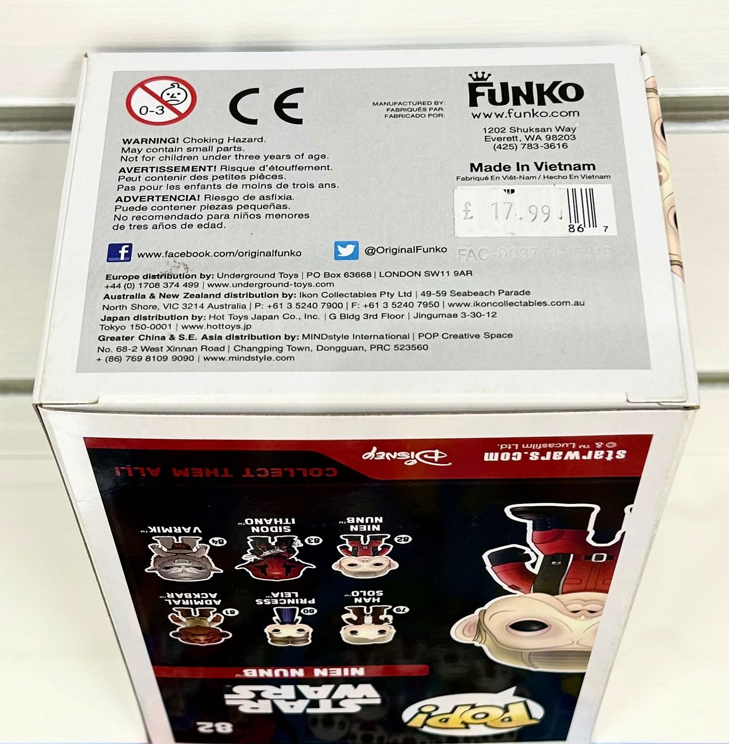 Star Wars Nien Nunb Mike Quinn Hand Signed 82 Funko POP!