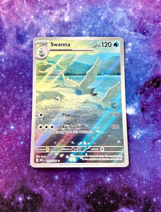 Swanna White Flare 110/086 Holo Illustration Rare Pokemon Card