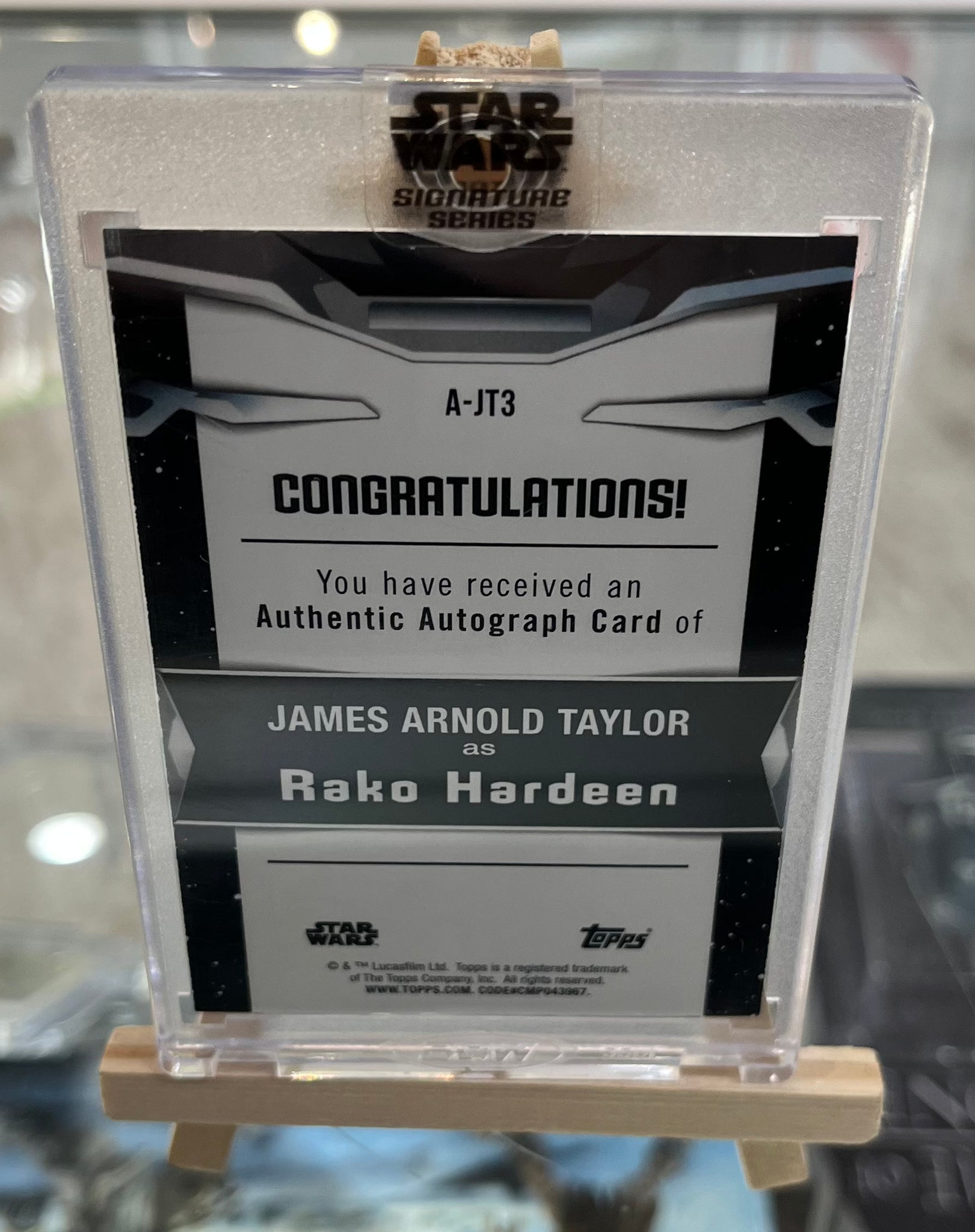 Star Wars Topps Authentic Autograph Card - James Arnold Taylor as Rako Harddeen