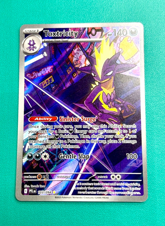 Toxtricity 103/094 Phantasmal Flames Rare Full Art Illustration Holo Pokemon Card