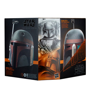 Star Wars The Black Series Boba Fett Re-Armored Temuera Morrison Autographed Electronic Helmet with Triple Layer Authenticity