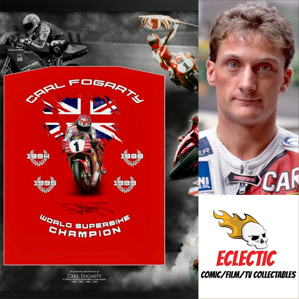 World Superbike Carl ‘Foggy’ Fogarty Autographed Custom T-Shirt with Certificate of Authenticity