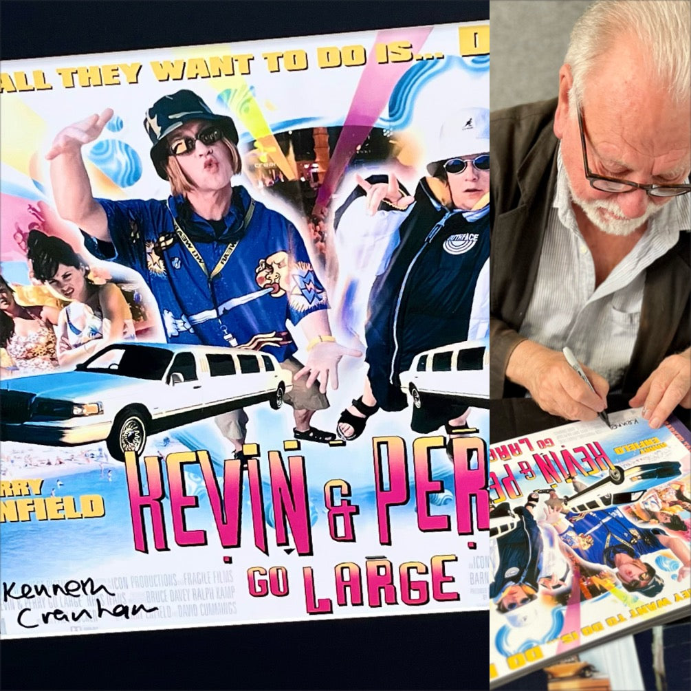 Kevin & Perry Go Large Kenneth Cranham Autographed Film Poster with Triple Layer Authenticity
