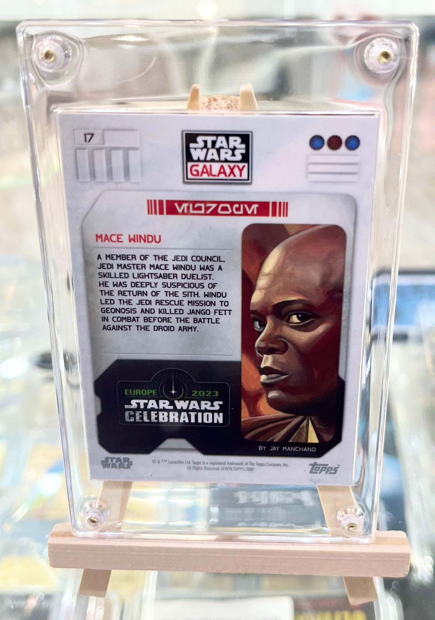 Mace Windu Star Wars Celebration 2023 Exclusive 79/150 Parallel Collector Card