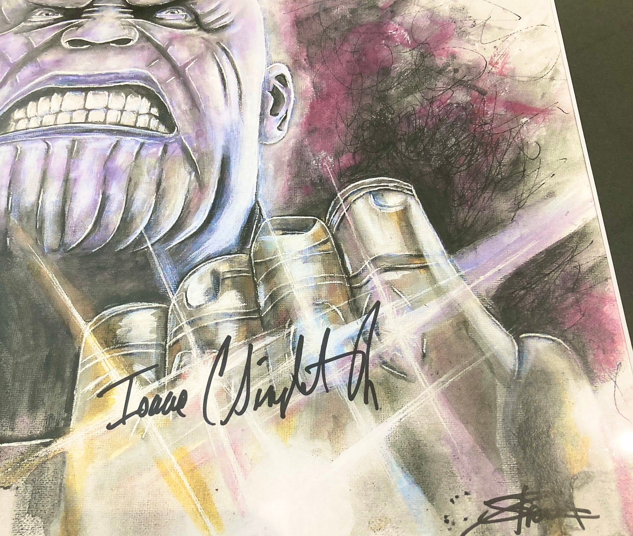 Marvel Thanos Isaac C. Singleton Autographed Print with Triple Layer Authenticity